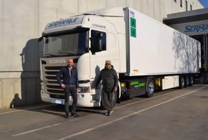 Sermafrut ha scelto un veicolo Scania CNG per trasportare dolcezza